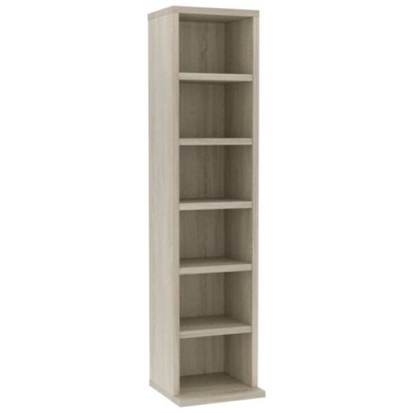 vidaXL CD Cabinet Sonoma Oak 21x20x88 cm Engineered Wood Storage Organizer
